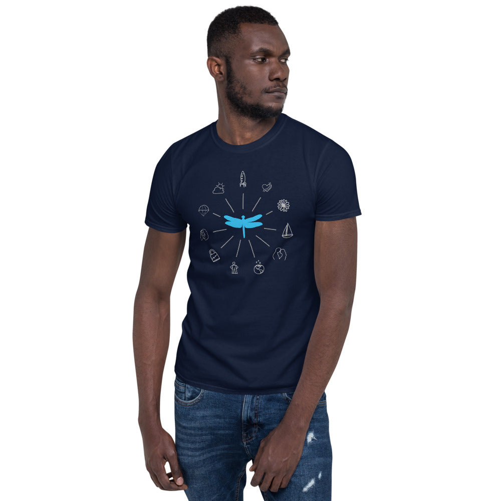 Dragonfly Logos T-Shirt (Black/Navy)