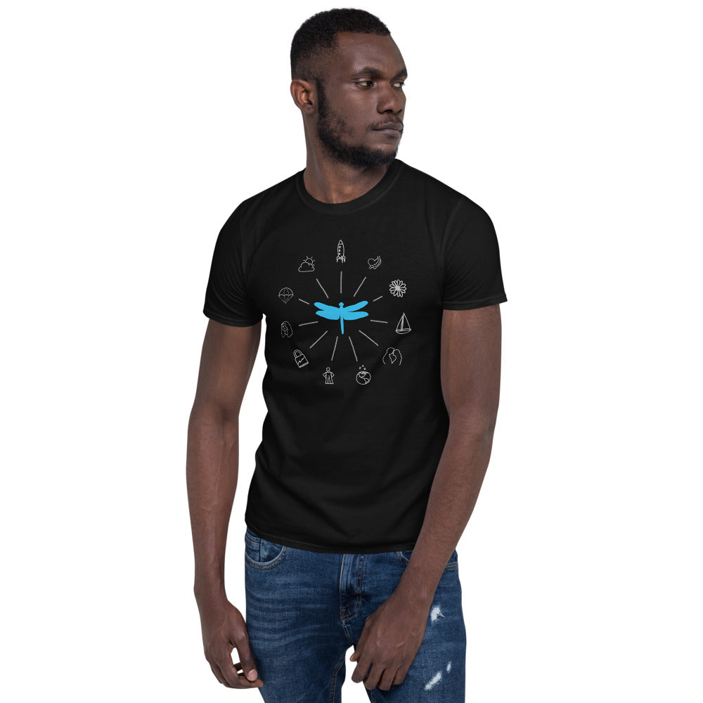 Dragonfly Logos T-Shirt (Black/Navy)