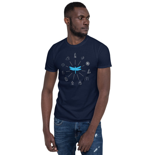 Dragonfly Logos T-Shirt (Black/Navy)